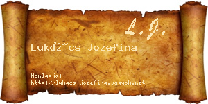 Lukács Jozefina névjegykártya